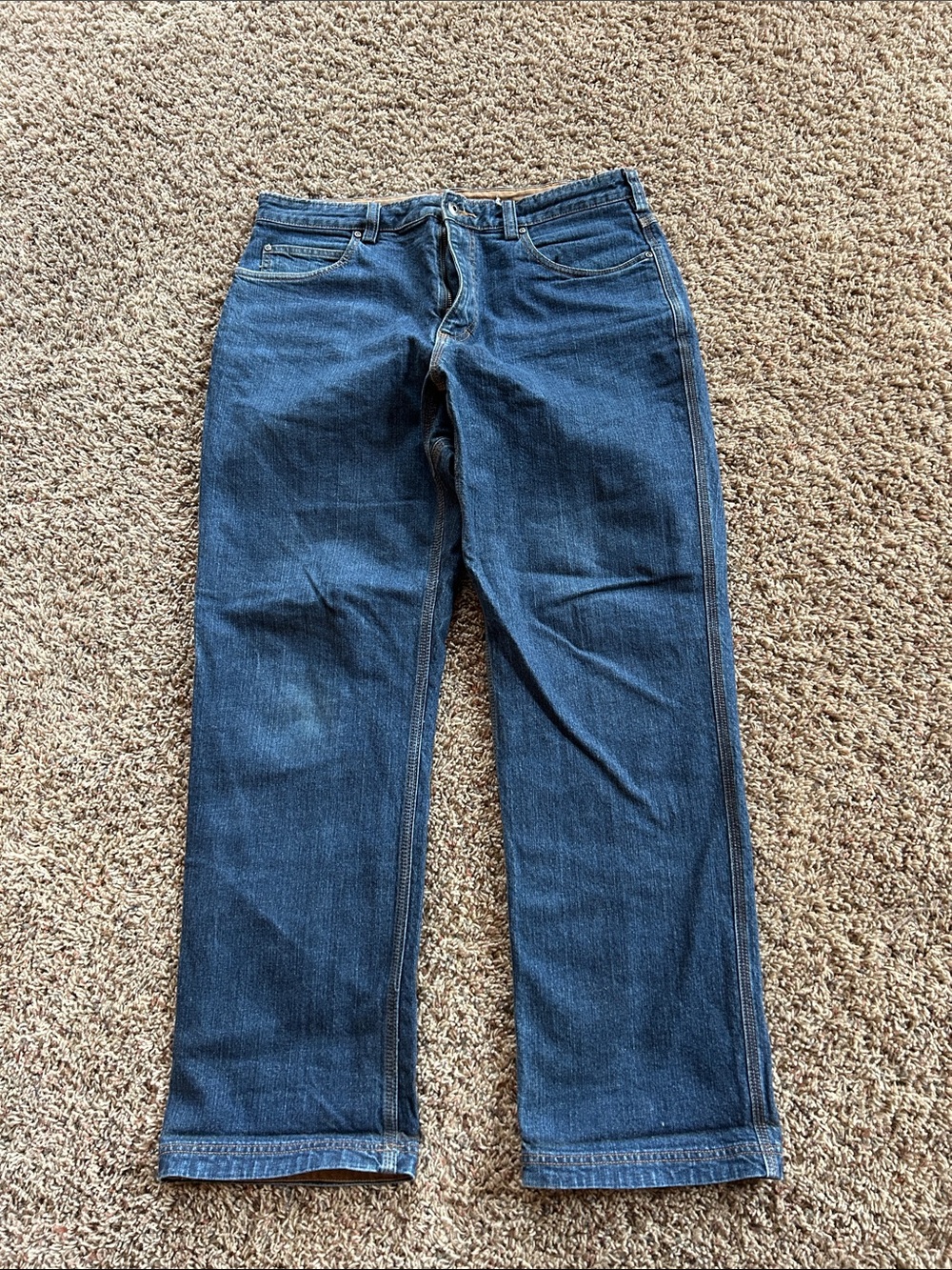 Duluth Trading Co. Brand Men's Dark Blue Straight-Leg Jeans size 36x32